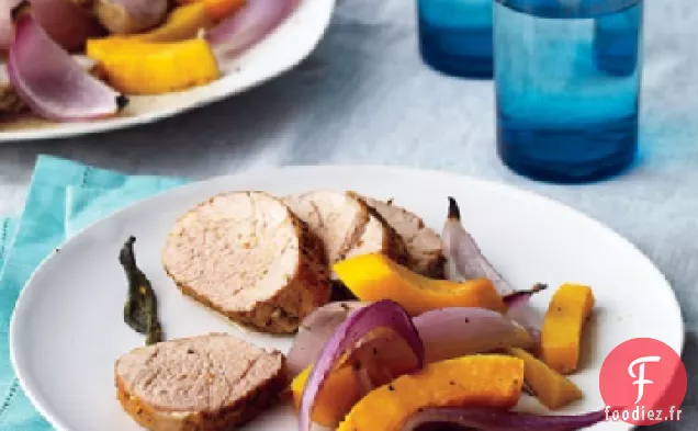 Rôti de Porc à la Courge et aux Oignons