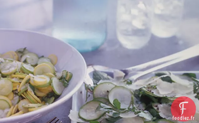 Salade de Courge d'été aux Herbes et Fresque de Pecorino