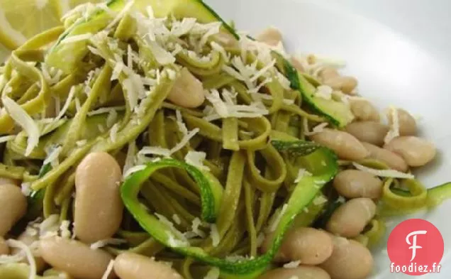 Courgettes sautées et Fettuccine