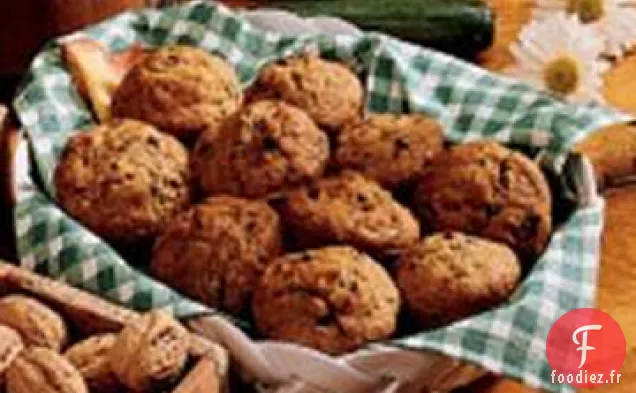 Muffins aux Courgettes et aux Pépites de Chocolat
