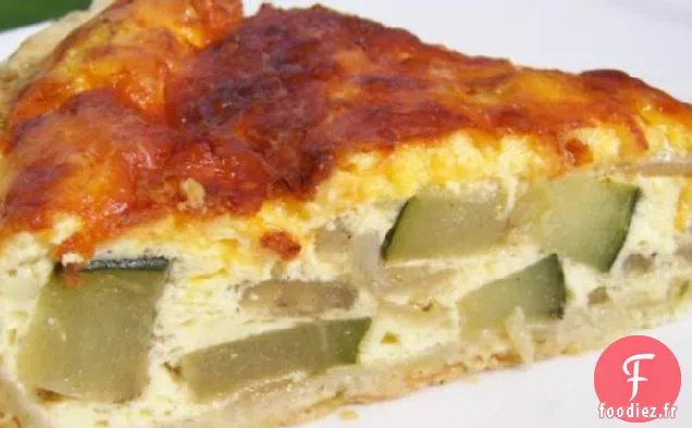 Quiche Sans Croûte aux Courgettes, Jalapeno, Cheddar