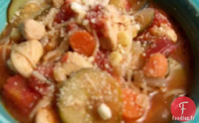 Soupe Italienne au Poulet et aux Légumes