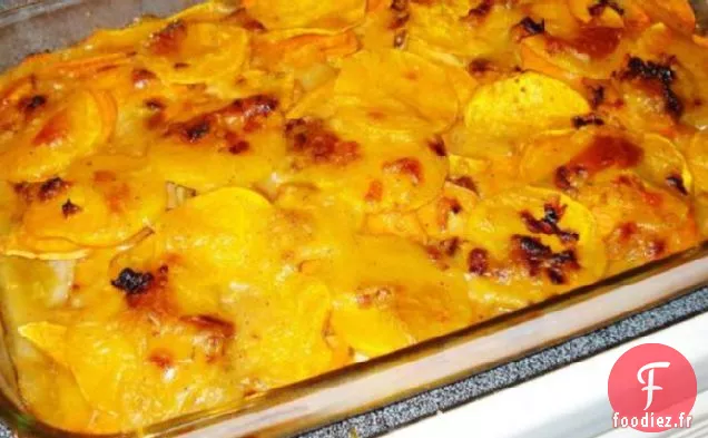 Pommes de Terre Festonnées et Courge Musquée Aux Poireaux