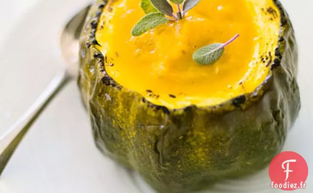 Soupe de Courge Rôtie à la Sauge