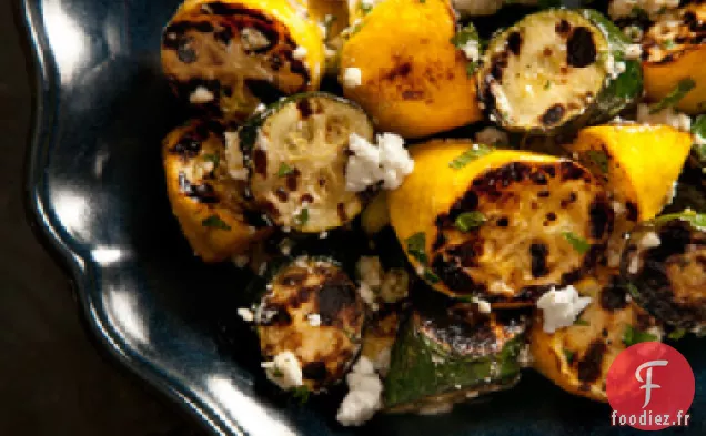 Courge d'Été grillée à la Feta et à la Menthe