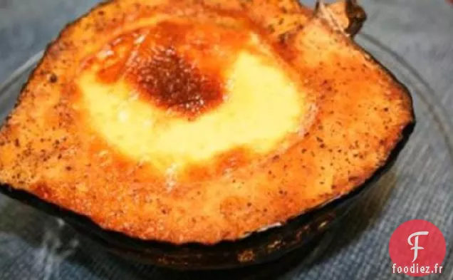 Courge De Gland Avec Crème Anglaise À L'Ail Rôti