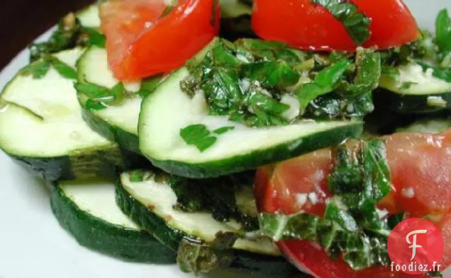 Courgettes Grillées Aux Herbes