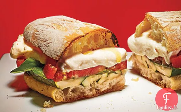 Sandwichs Caprese aux Courgettes Grillées