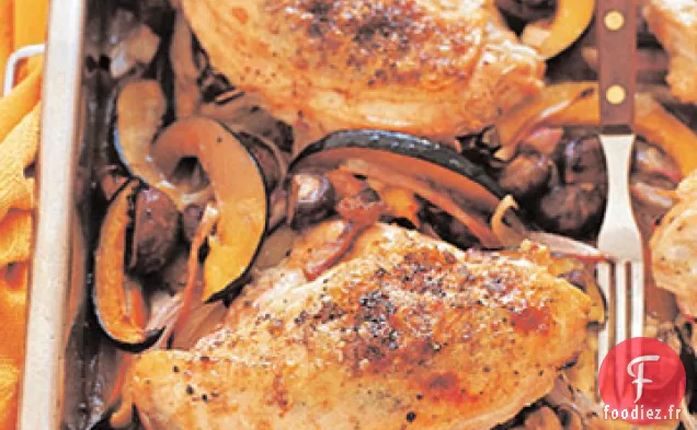 Poulet Rôti et Légumes