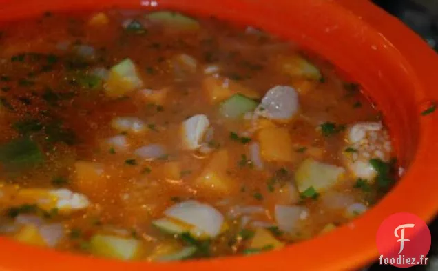 Soupe au Poulet Marocain et Couscous
