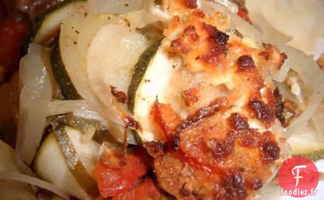 Cuire les Courgettes Avec de la Feta et des Tomates