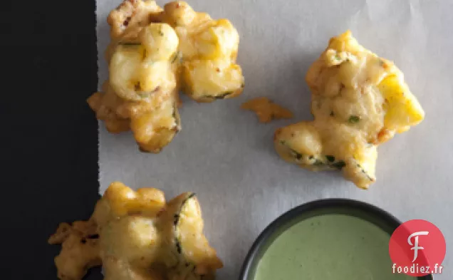 Beignets de Bacon aux Courgettes et Sauce à la Mayonnaise au Basilic