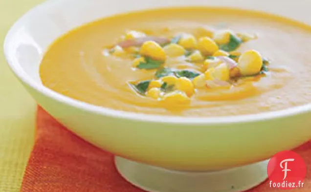 Soupe de Calabaza, Maïs et Noix de Coco