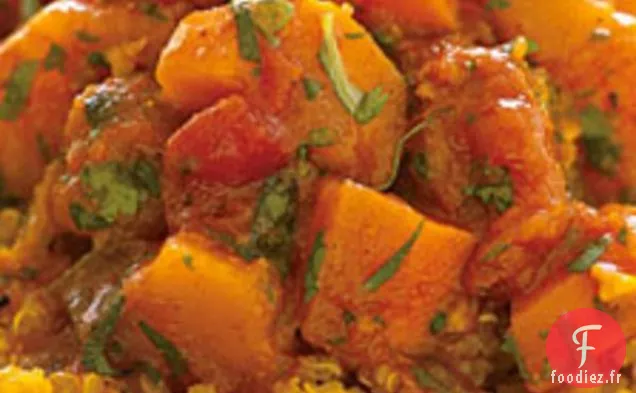 Quinoa à la Courge d'Hiver Marocaine et Ragoût de Carottes