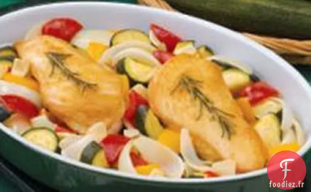 Poulet et Légumes au Romarin et à l'Ail