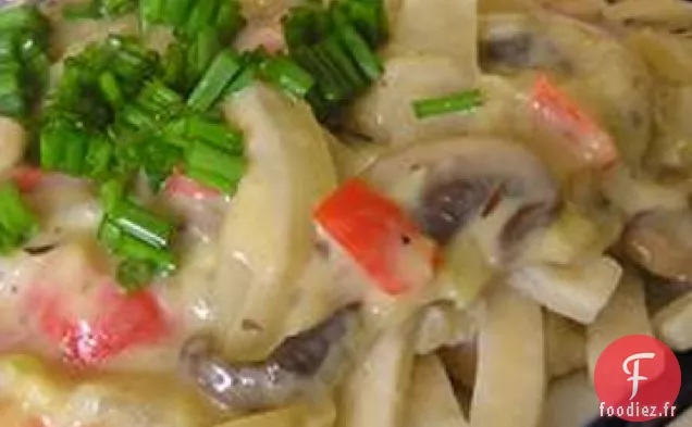 Pâtes à la Sauce aux Champignons et aux Courgettes
