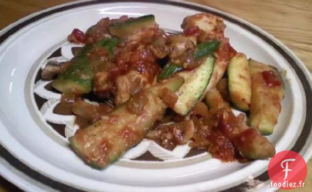 Poulet Rapide et facile en Salsa aux Courgettes