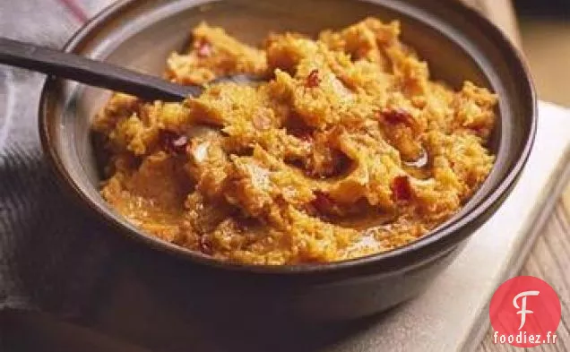 Purée de Patate Douce Rôtie, Courge et Ail