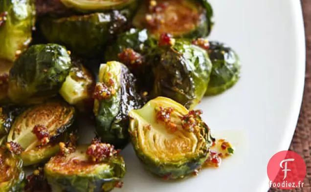 Recette De Choux De Bruxelles Rôtis Au Pesto De Pistache Aux Canneberges