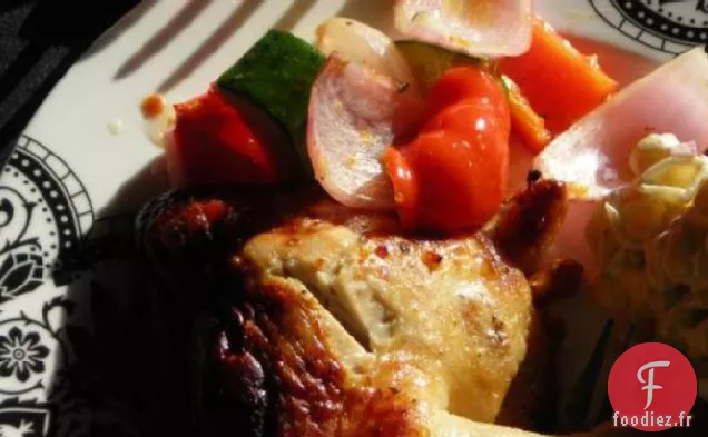 Poulet Grillé Aux Légumes D'Été Salés