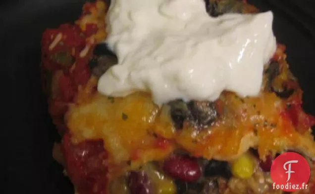Casserole d'Enchilada de Poulet en Couches