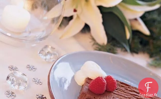 Pain de Truffe au Chocolat et Sauce aux Framboises
