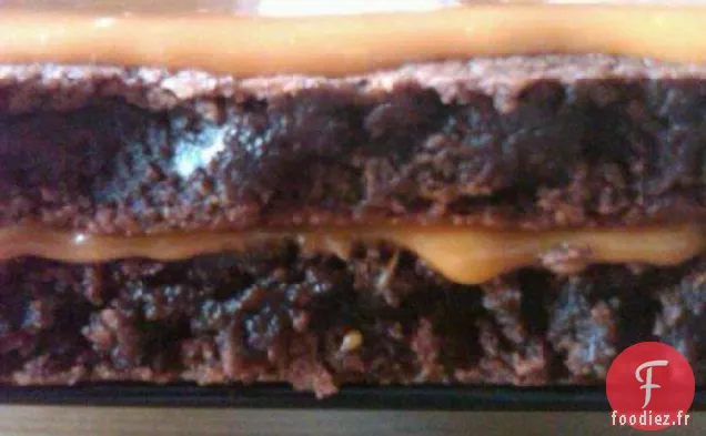 Brownies au Caramel à deux étages