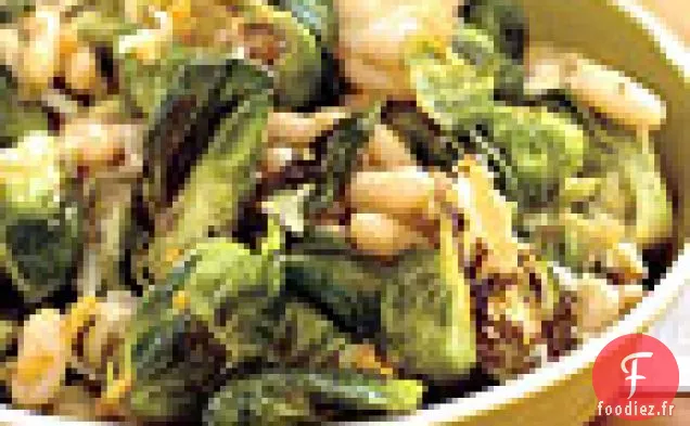 Choux de Bruxelles aux Haricots Blancs et Pecorino
