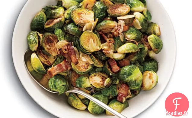 Choux de Bruxelles au Bacon, Ail et Échalotes