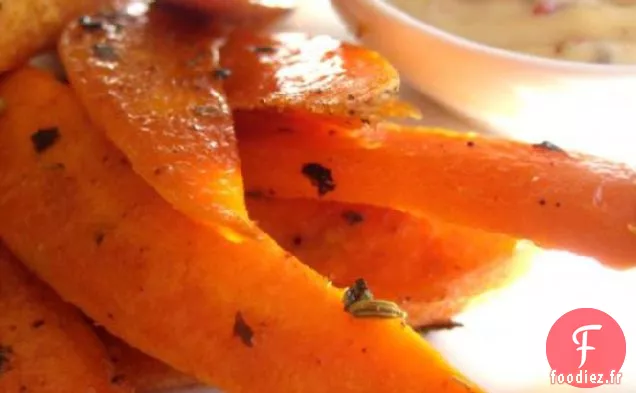 Frites De Patates Douces Avec Mayonnaise Chipotle (Frites D'Igname)