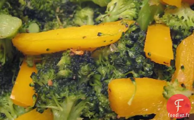 Brocoli au Poivron Jaune au Gingembre