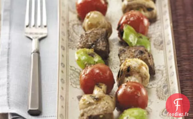 Brochettes de Bœuf et Légumes au Sésame