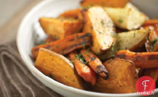Légumes-Racines Rustiques Rôtis à la Fumée