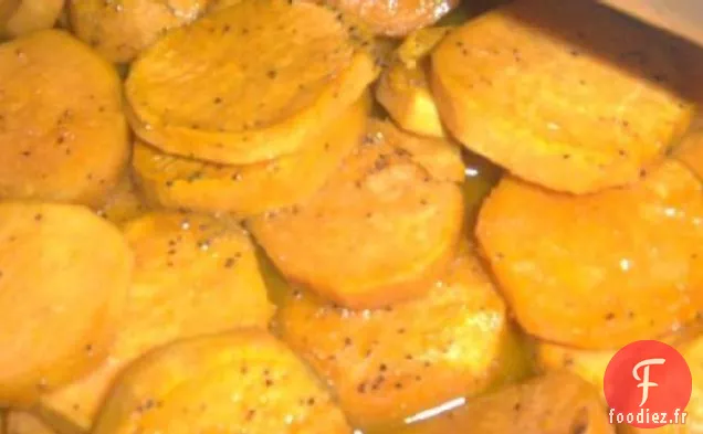 Patates Douces Avec Glaçage À L'Orange