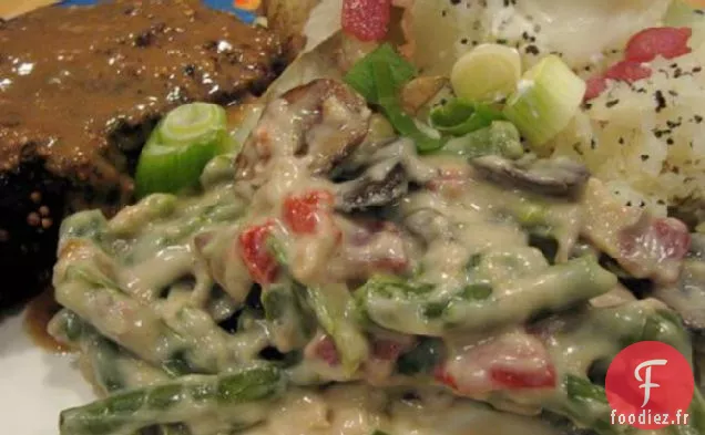 Haricots Verts à la Sauce au Bacon au fromage (Mijoteuse)