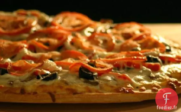 Pizza Au Poivron Avec Trois Fromages