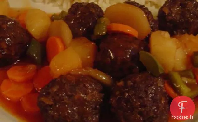 Boulettes de Viande Aigre-Douce (Boulettes de Viande Aigre-Douce Orientales)