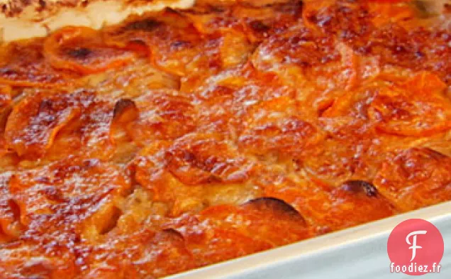 Patates Douces Festonnées à l'Oignon Vidalia et au Cheddar Anglais