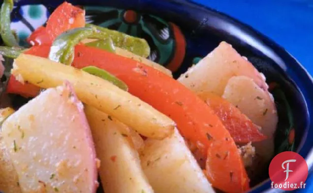 Pommes de Terre et Poivrons au Beurre Tomate-Aneth