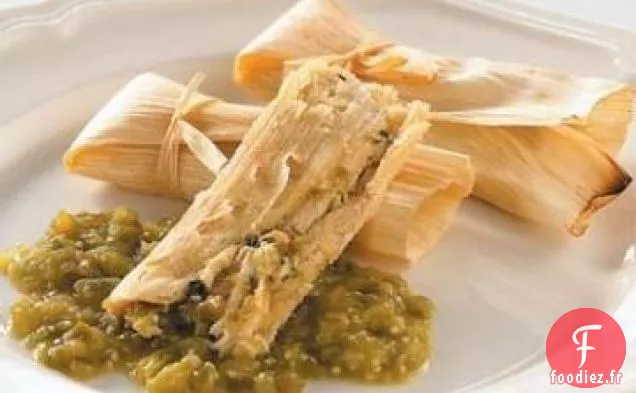 Tamales de Poulet au Chili Vert