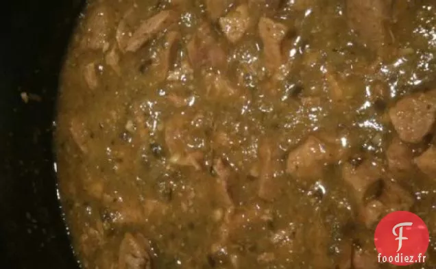 Chili Verde Authentique (Ragoût de Porc et Tomatillo Vert)