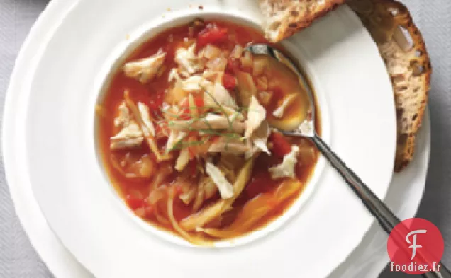 Soupe de Tomates, Fenouil et Crabe
