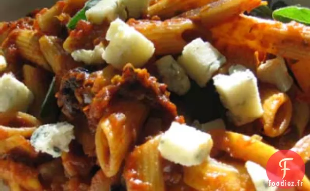 Penne à la Sauce Tomate, Bacon et Fromage