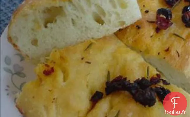 Focaccia aux Tomates Séchées et aux Herbes