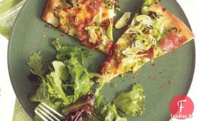 Pizza Au Salami Et Aux Choux De Bruxelles