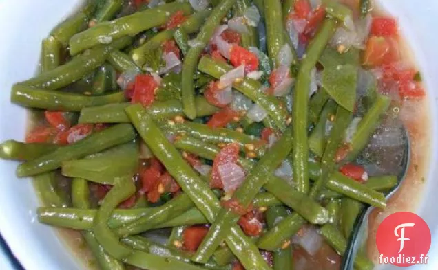 Fassolakia Freska Me Domata - Haricots Verts Grecs et Tomates