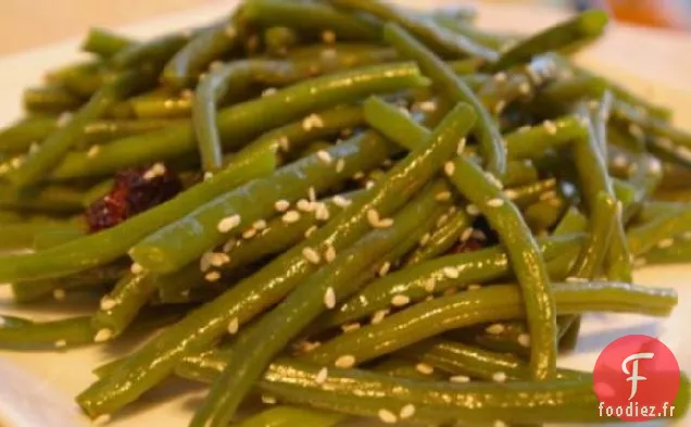 Haricots Verts Aux Tomates Séchées et Amandes