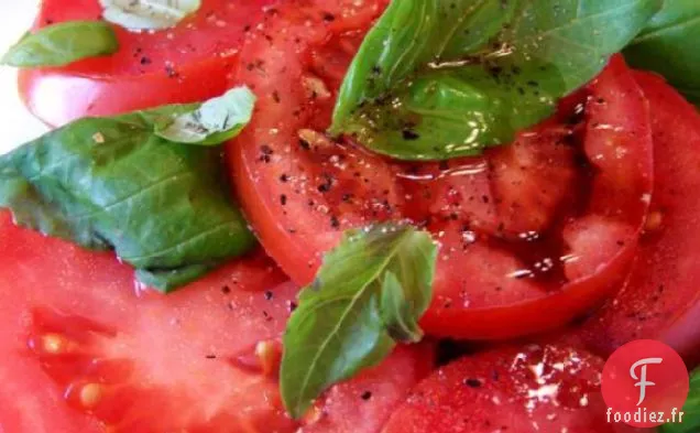 Tomates au Basilic Frais et au Balsamique Vieilli