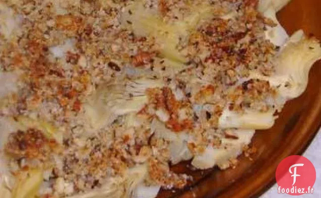 Côté Artichaut Cuit Au Four Avec Garniture De Miettes