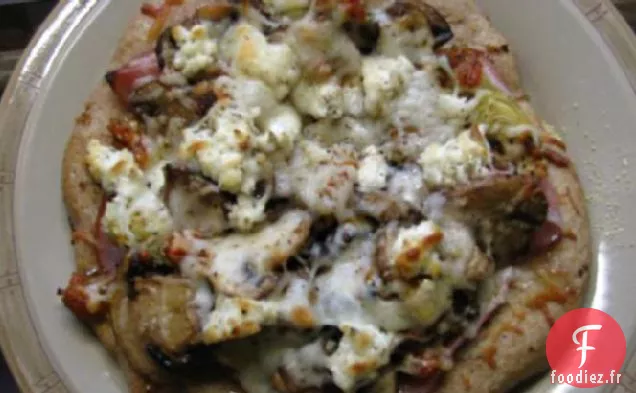 Pizza au Prosciutto, Champignons et Artichauts